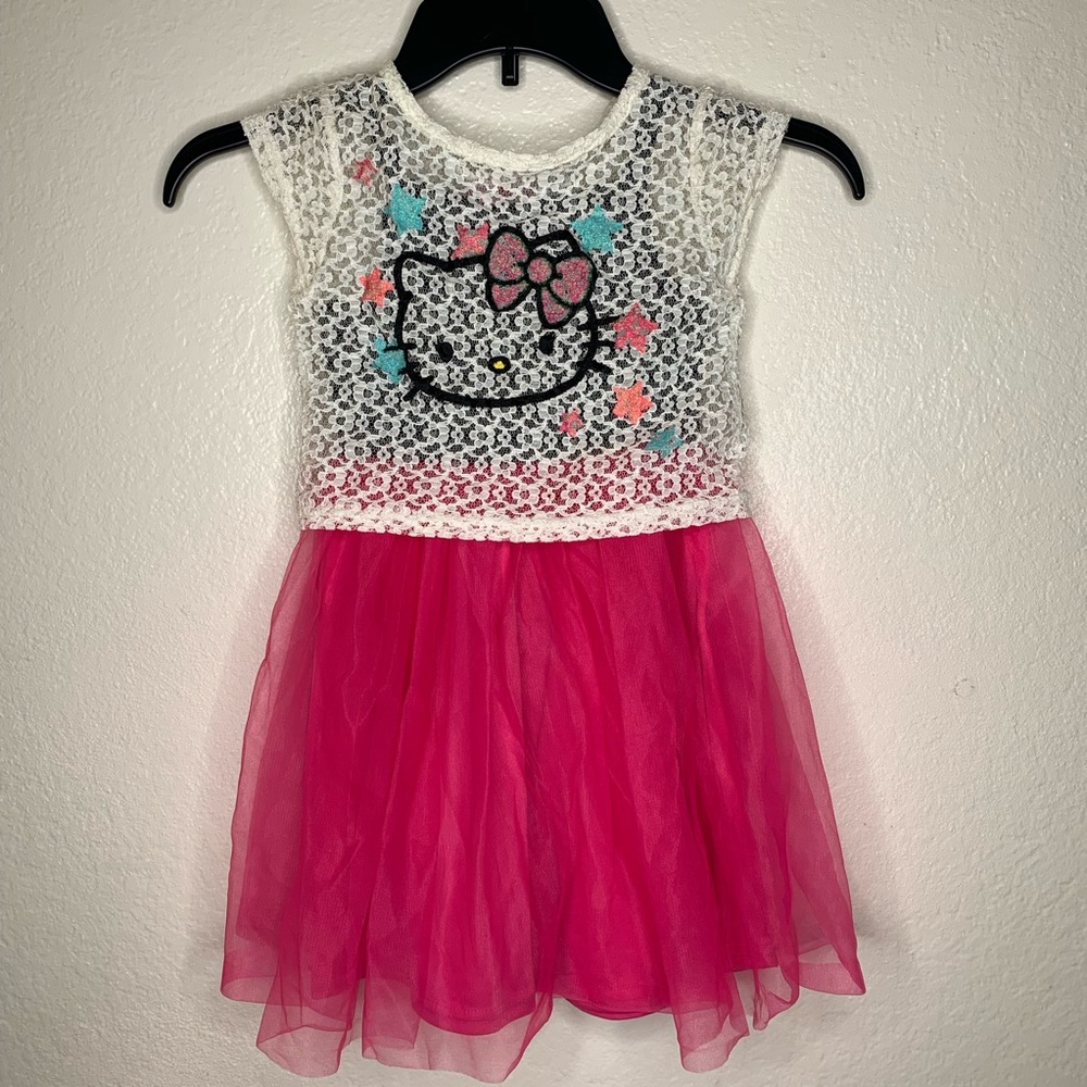 Hello Kitty Girls Pink Tulle Dress XS 4/5